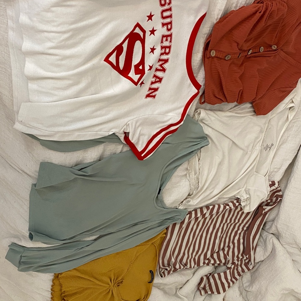 Superman Graphic Tee and Assorted Tops